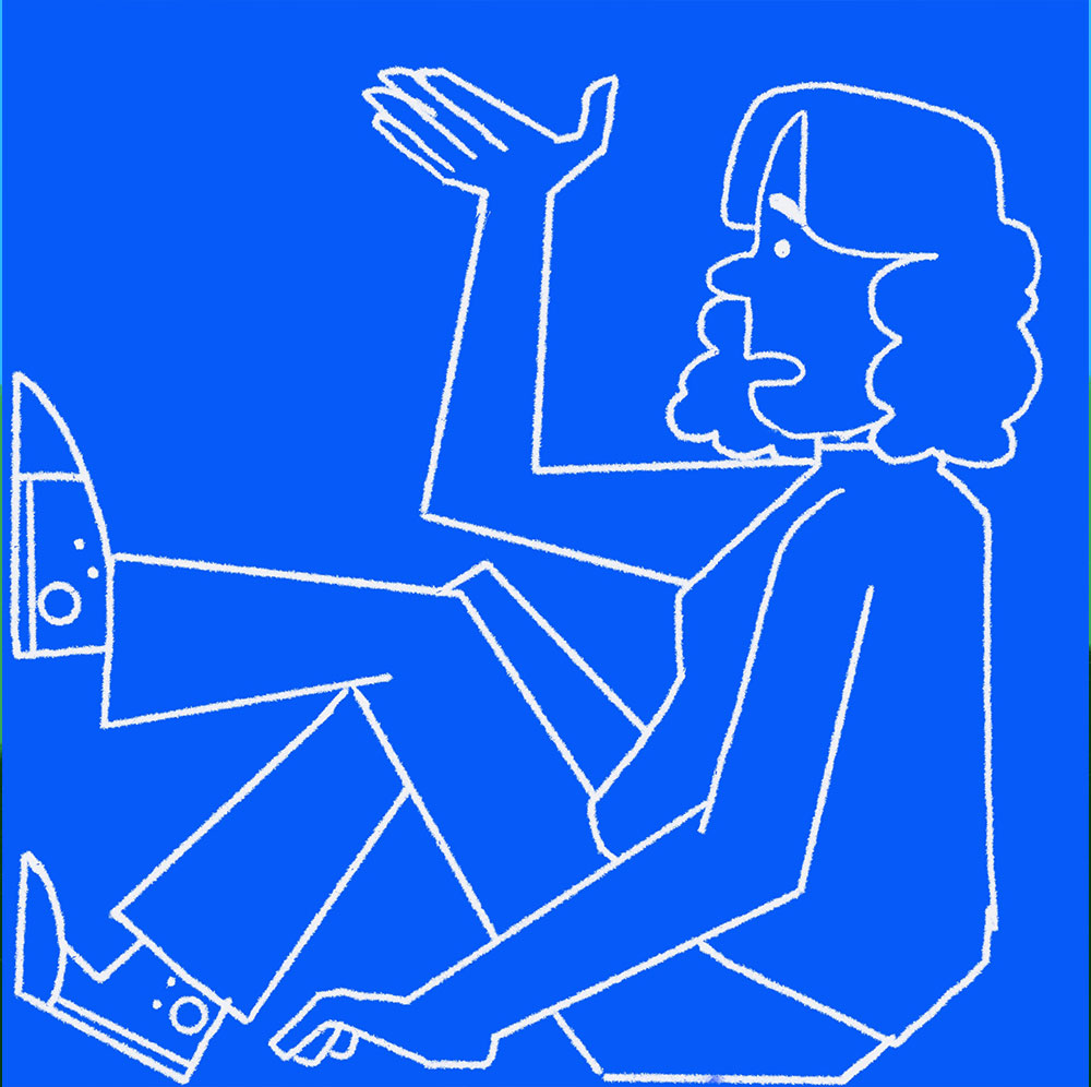 Illustration d'un robot qui promène un chien.