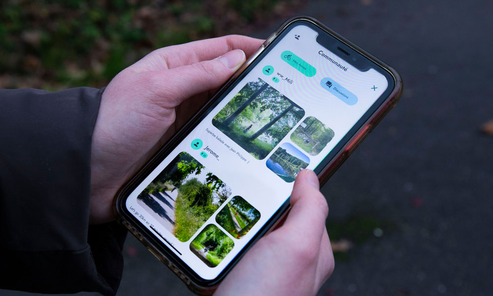 Photographie de mise en situation, arrivé sur l'onglet communauté ou l'on peut voir les différents post des autres utilisateurs.