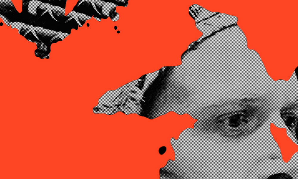 Image d'un des visuels finaux pour la réalisation de l'affiche. Celle ci comporte le héros de la pièce, ou des papillons de rorschach sont supperposé par dessus lui.