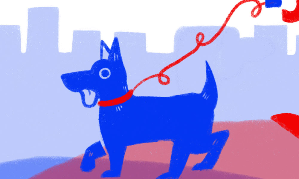 Dessins originaux avant l'impression en risographie, Image du chien.